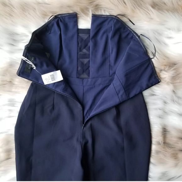 NWT Adelyn Rae Strapless Navy Blue Jumpsuit Size Medium - Picture 6 of 11